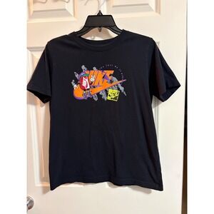 Nike Kids Graphic T-Shirt Black Shoebox Character Just Do It XL 18-20 Sporty Tee